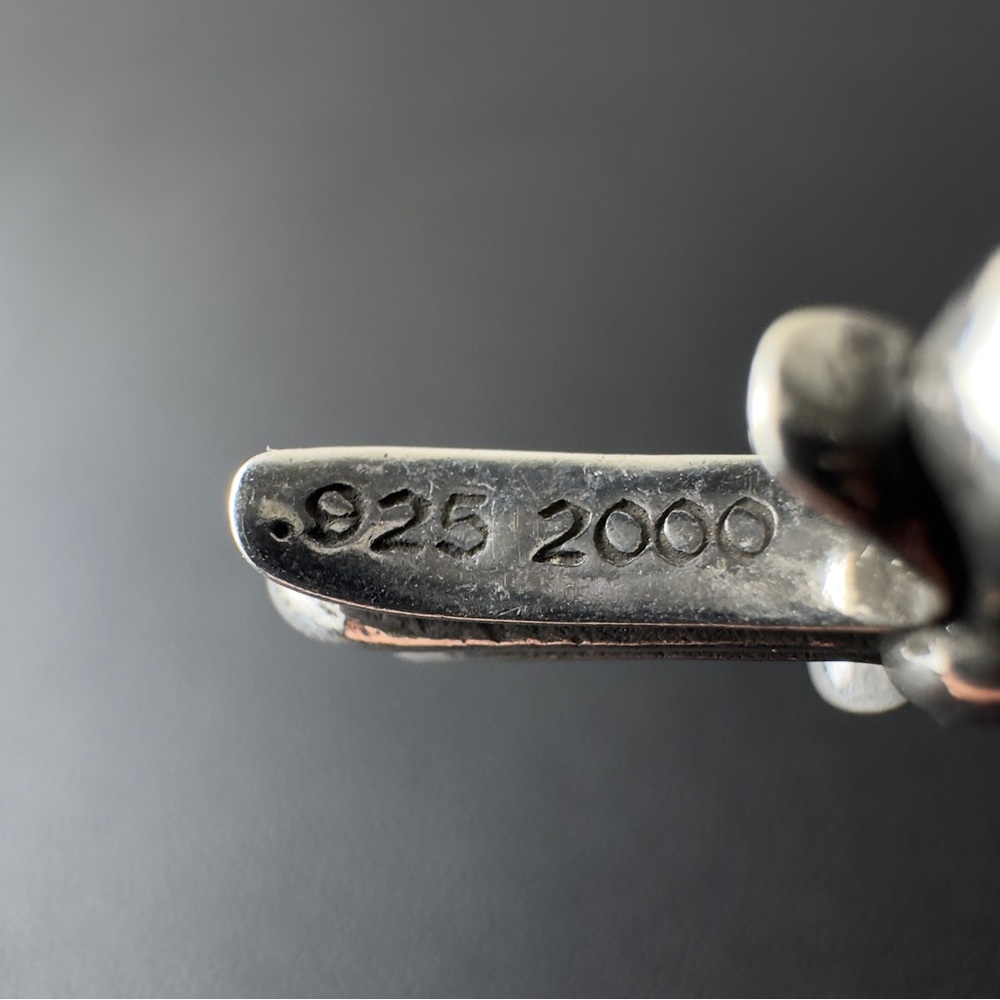 Chrome Hearts Silver Tiny Fat Cross Ruby Pave Pen… - image 10